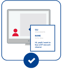 Easy visual display of caller verbatim