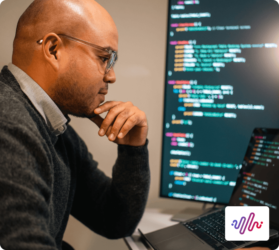 Tech manager working on security systems