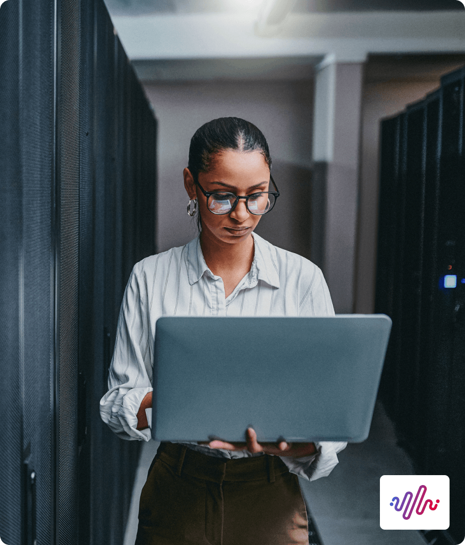 IT team member in data centre