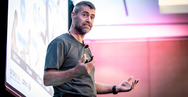 Dr. Mike Banbrook during the Contact Centre Symposium event