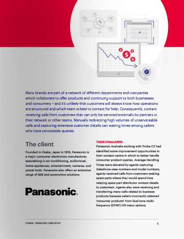 Panasonic Australia reduced contact centre operation costs by 25%﻿