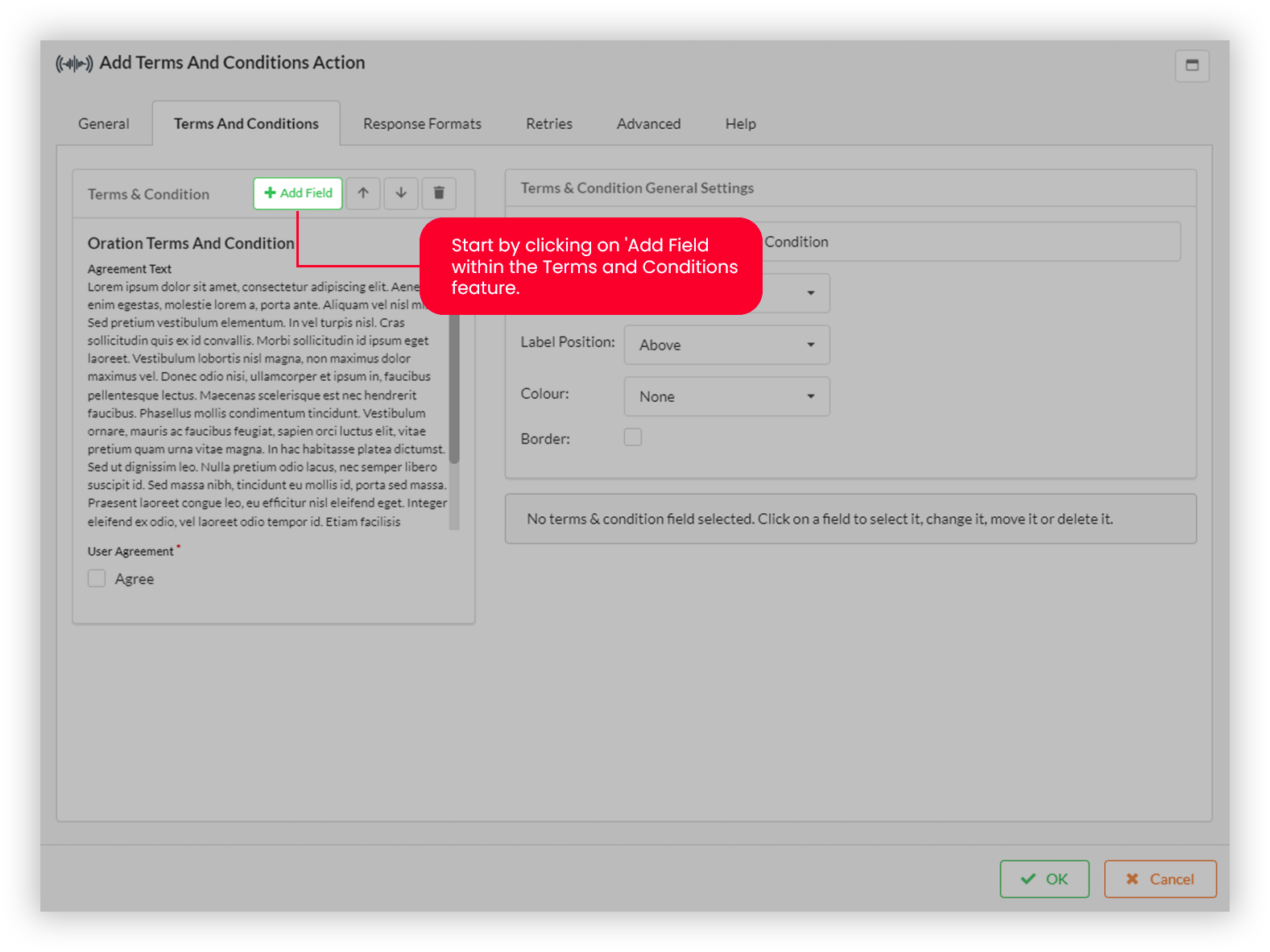 Terms and conditions